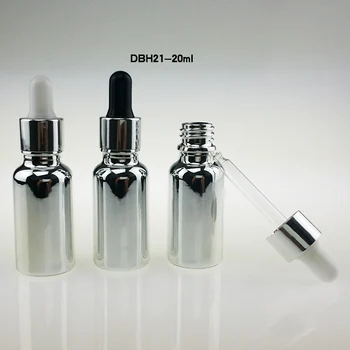 Visokokvalitetna veleprodaja 100 kom. 20 ml staklena boca-капельница za reagensa za parfem , prazna boca-капельница iz srebrnog stakla s eteričnim uljima