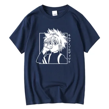 2021 Muške Casual majica visokog kvaliteta, pamuk Majice Kawaii Hunter X t-Shirt lovac Киллуа Золдик Majica Anime t-Shirt